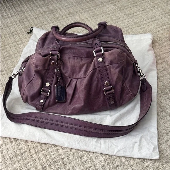 Marc By Marc Jacobs Deep Plum Leather Shoulder Bag - Picture 9 of 12